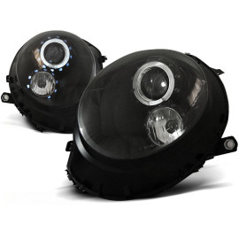 Lampy przód Mini Cooper 06-14 Angel Eyes BLACK soczewki ringi LPMC06