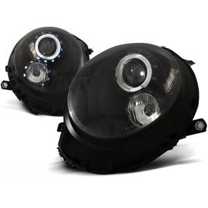 Lampy przód Mini Cooper 06-14 Angel Eyes BLACK soczewki ringi LPMC06