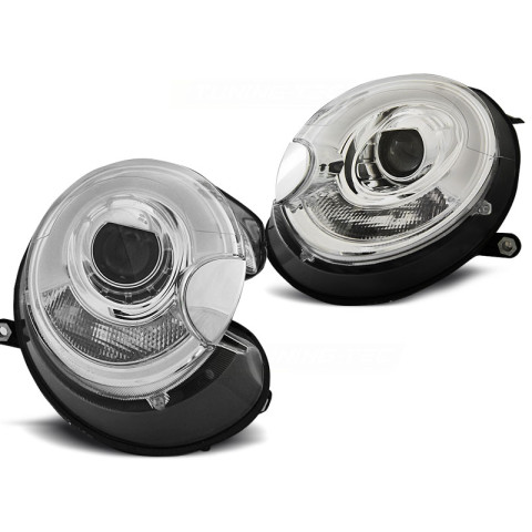 Lampy przód MINI COOPER 06-14 CHROM LED diodowe LPMC08