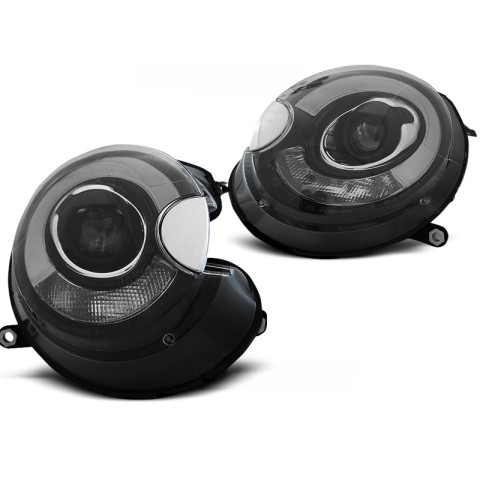 Lampy przód MINI COOPER 06-14 BLACK LED czarne diodowe LPMC09