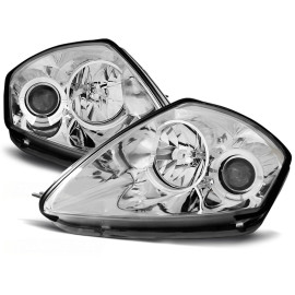 Lampy przód Mitsubishi Eclipse 00-05 clear Angel Eyes CHROM ringi LPMI05