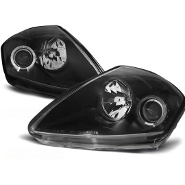 Lampy przód Mitsubishi Eclipse 00-05 clear Angel Eyes BLACK ringi LPMI06