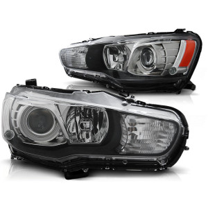 Lampy przód Mitsubishi Lancer 8 08-11 XENON LOOK LPMI17