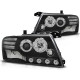 Lampy przód Mitsubishi Pajero 01-06 Angel Eyes BLACK soczewka ringi LPMI08