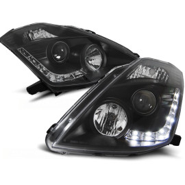 Lampy przód Nissan 350Z Xenon D2S BLACK LED - diodowe LPNI04