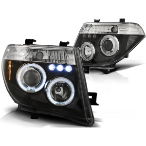 Lampy przód Nissan NAVARA / PATHFINDER 05- ANGEL EYES BLACK RING LPNI06