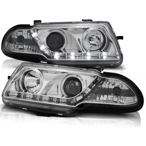 Lampy przód Opel Astra F 91-94 diodowe CHROM LED - LPOP59