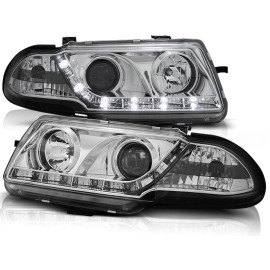 Lampy przód Opel Astra F 94-97 diodowe CHROM LED - LPOP61