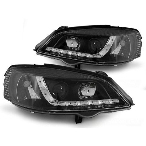 Lampy przód Opel Astra G - diodowe BLACK LED - LPOP38