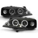 Lampy przód Opel Astra G clear BLACK Angel Eyes soczewka ringi LPOP18