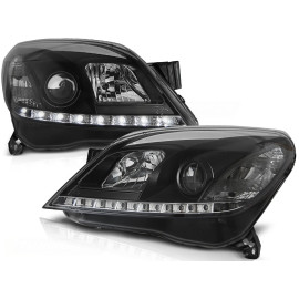 Lampy przód Opel Astra H - diodowe BLACK LED - LPOP64