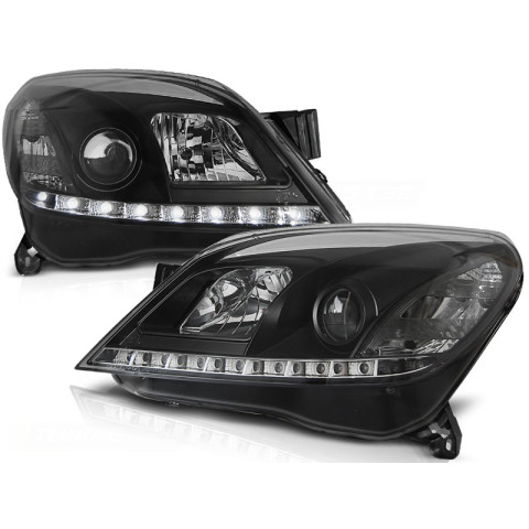 Lampy przód Opel Astra H - diodowe BLACK LED - LPOP64