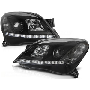 Lampy przód Opel Astra H - diodowe BLACK LED - LPOP64