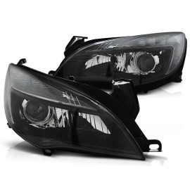 Lampy przód Opel Astra J 2010- BLACK DRL do jazdy dziennej LPOP99 DEPO