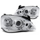 Lampy przód Opel Corsa C clear Angel Eyes CHROM soczewka ringi LPOP28