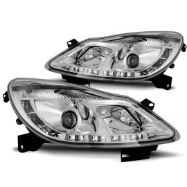 Lampy przód Opel Corsa D - diodowe CHROM LED - LPOP49