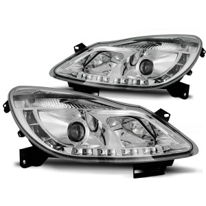 Lampy przód Opel Corsa D - diodowe CHROM LED - LPOP49