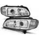 Lampy przód Opel Omega B clear CHROM soczewkowe LPOP05
