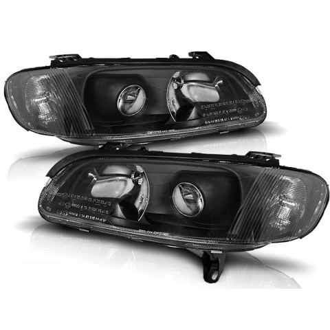 Lampy przód Opel Omega B clear BLACK soczewkowe LPOP34