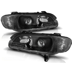 Lampy przód Opel Omega B clear BLACK soczewkowe LPOP34