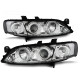 Lampy przód Opel Vectra B 99-02 clearglass Chrom Angel Eyes LPOP22
