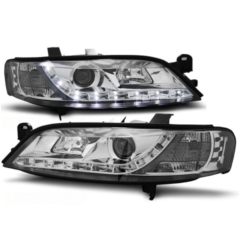 Lampy przód Opel Vectra B 95-98 - diodowe CHROM LED LPOP53