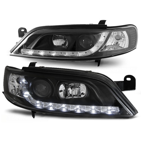Lampy przód Opel Vectra B - 95-98 diodowe BLACK LED LPOP16