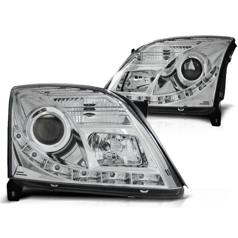 Lampy przód Opel Vectra C 02-05 diodowe CHROM LED LPOP75