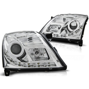Lampy przód Opel Vectra C 02-05 DAYLINE CHROM DRL jazdy dziennej LPOP77