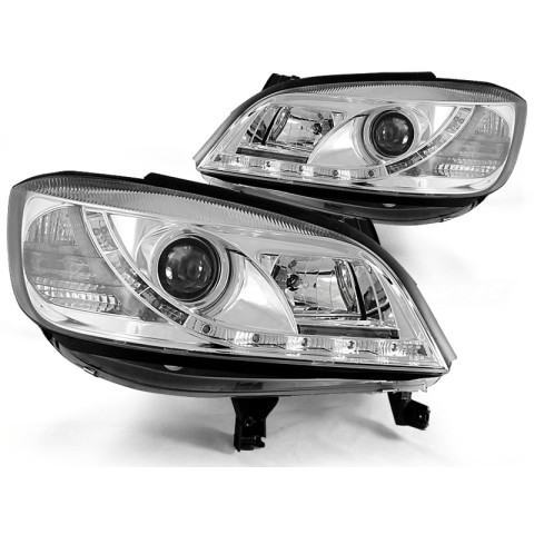 Lampy przód Opel Zafira - CHROM LED - diodowe LPOP41