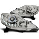 Lampy przód Peugeot 107 diodowe CHROM LPPE24