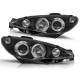 Lampy przód Peugeot 206 02- Angel Eyes Black - Ringi LPPE03