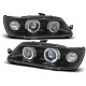 Lampy przód Peugeot 306 93-97 clear Angel Eyes BLACK soczewka ringi LPPE11