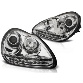 Lampy przód PORSCHE CAYENNE CHROM XENON LED ksenonowe diodowe LPPO03
