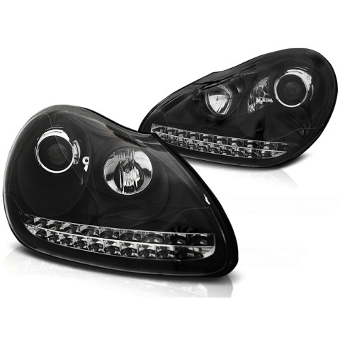 Lampy przód PORSCHE CAYENNE BLACK XENON LED ksenonowe diodowe LPPO04