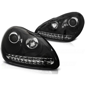 Lampy przód PORSCHE CAYENNE BLACK XENON LED ksenonowe diodowe LPPO04