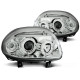 Lampy przód Renault Clio 98-01 clear Angel Eyes CHROM soczewka ringi LPRE21