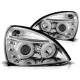 Lampy przód Renault Clio 01-05 clear Angel Eyes CHROM soczewka ringi LPRE13