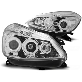 Lampy przód Renault Clio 3 CHROM ANGEL EYES LPRE27