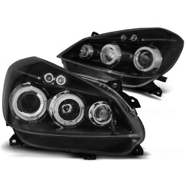 Lampy przód Renault Clio 3 BLACK ANGEL EYES LPRE28