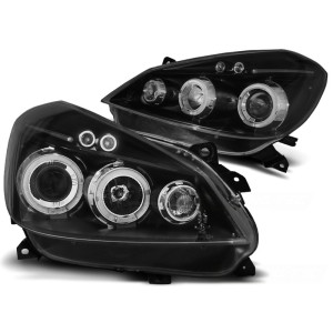 Lampy przód Renault Clio 3 BLACK ANGEL EYES LPRE28