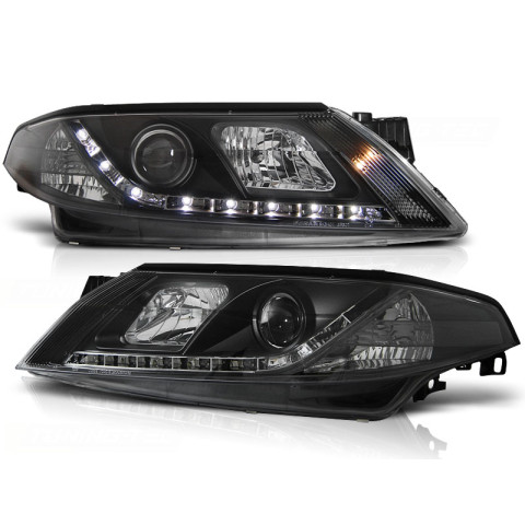 Lampy przód Renault Laguna 2 - BLACK LED - diodowe LPRE18