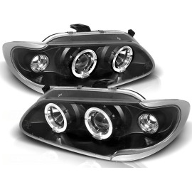 Renault Megane 96-99 clear Angel Eyes BLACK ringi LPRE06