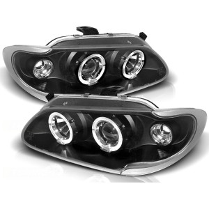 Renault Megane 96-99 clear Angel Eyes BLACK ringi LPRE06