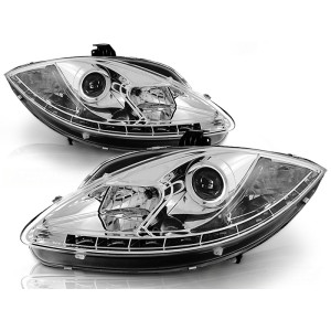 Lampy przód Seat Leon 05-09 CHROM LED diodowe LPSE09