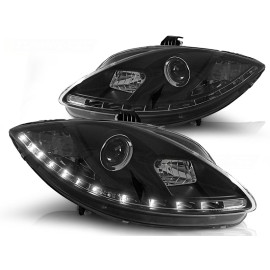 Lampy przód Seat Leon 05-09 BLACK LED diodowe LPSE10