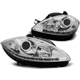 Lampy przód Seat Leon 1P 09-12 CHROM LED - diodowe LPSE23