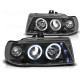 Lampy przód Seat Ibiza / Cordoba 93-99 Angel Eyes BLACK soczewkowe LPSE04