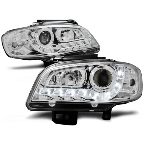 Lamyp przód Seat Ibiza 99-02 - diodowe CHROM LED LPSE19