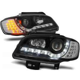 Lampy przód Seat Ibiza 99-02 - diodowe BLACK - kierunkowskaz LED LPSE22